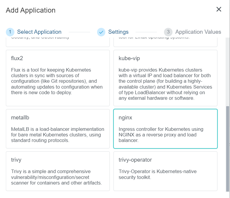 Select Nginx Application