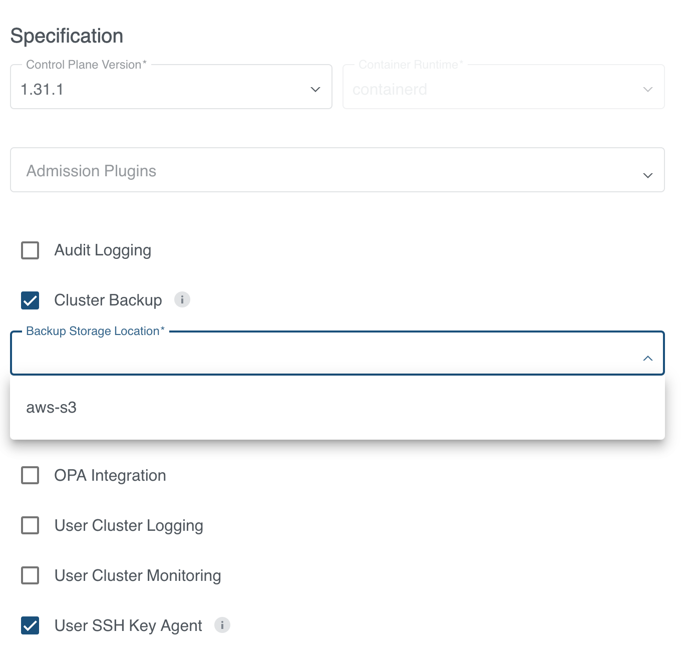 Enable Backup for New Clusters