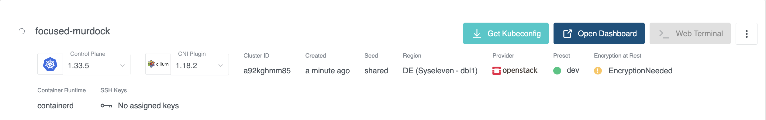 Encryption Status: Encryption Needed
