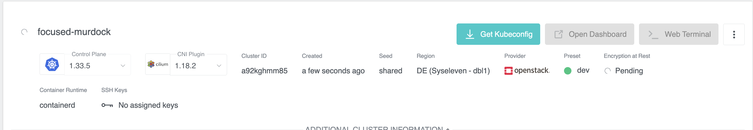 Encryption Status: Pending